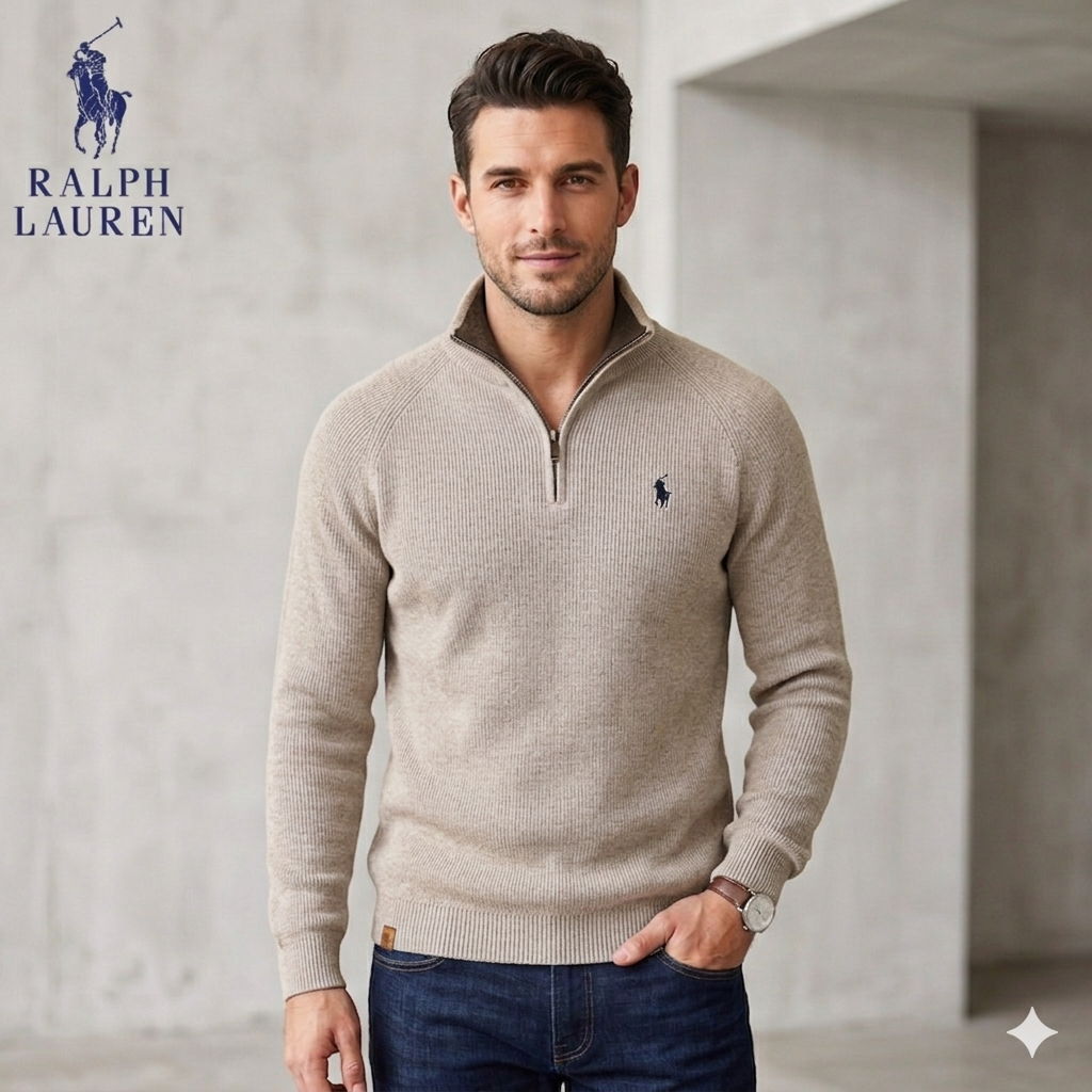 Maglione in lana con zip a un quarto | Saldi