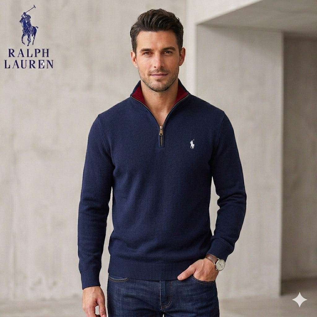 Maglione in lana con zip a un quarto | Saldi