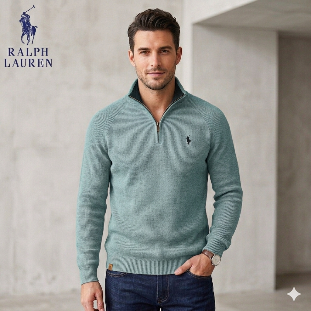 Maglione in lana con zip a un quarto | Saldi
