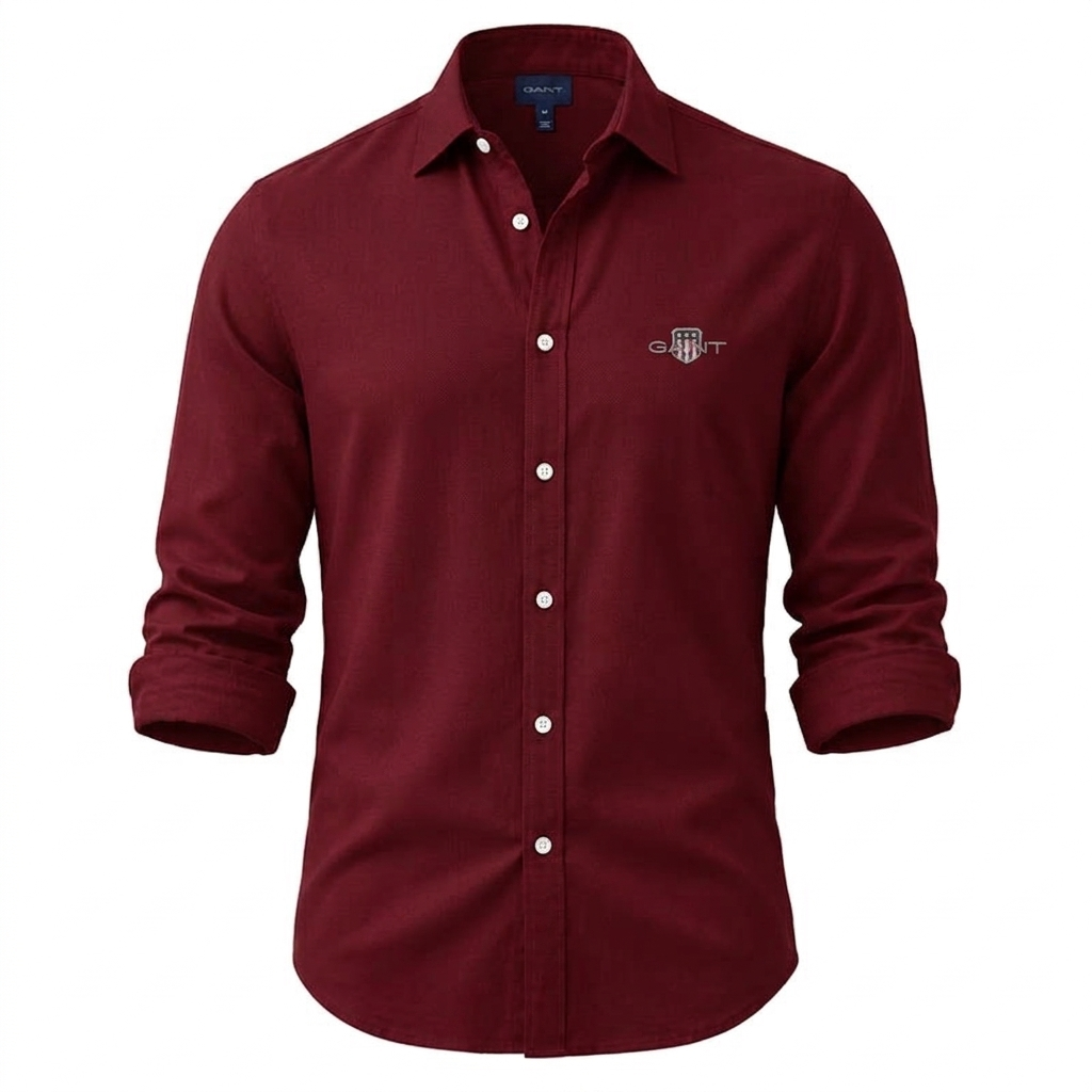 GT® Camicie Uomo a Maniche Lunghe