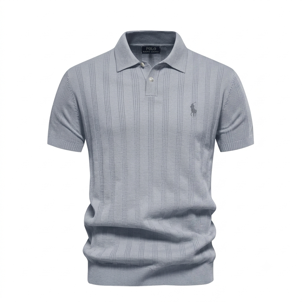 Polo Uomo Premium con Texture Elegante