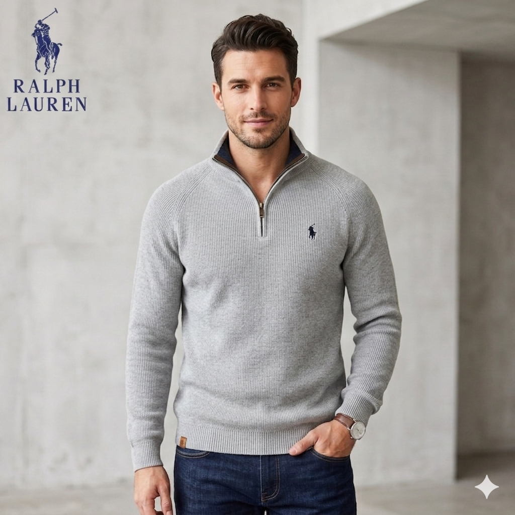 Maglione in lana con zip a un quarto | Saldi