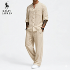 RL™ | Completo Casual Due Pezzi da Uomo in Lino e Cotone