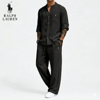 RL™ | Completo Casual Due Pezzi da Uomo in Lino e Cotone