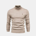 Maglione a Collo Alto in Lana da Uomo