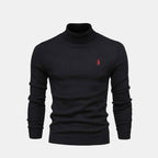 Maglione a Collo Alto in Lana da Uomo