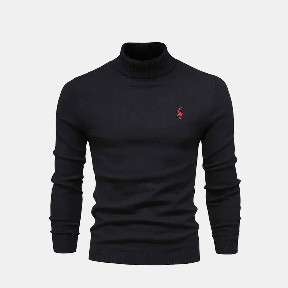 Maglione a Collo Alto in Lana da Uomo