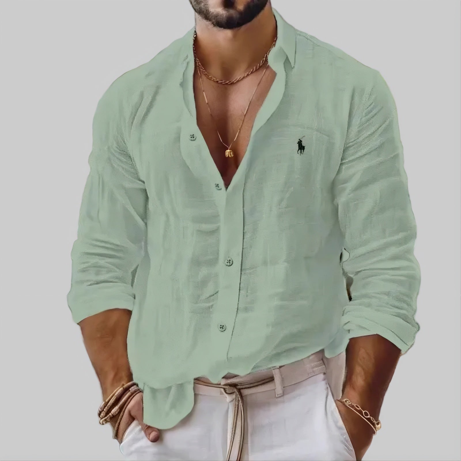 Camicia in Lino Traspirante da Uomo