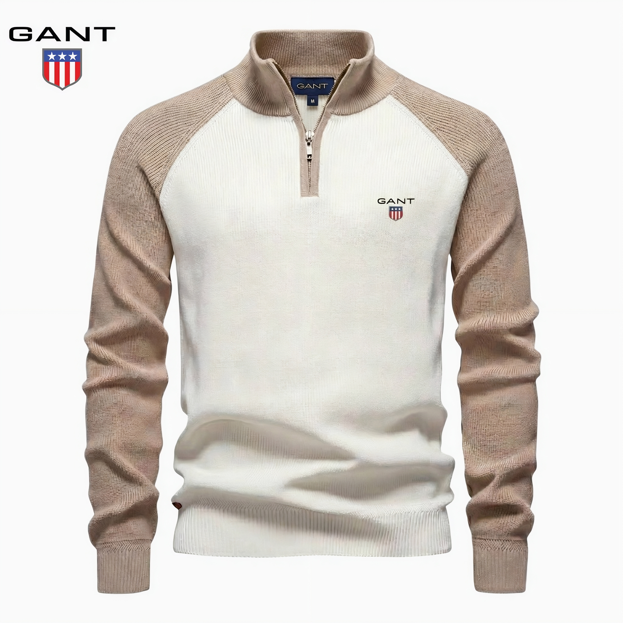 GT™ Maglia Elegante in Maglia con Zip a Mezza Lunghezza